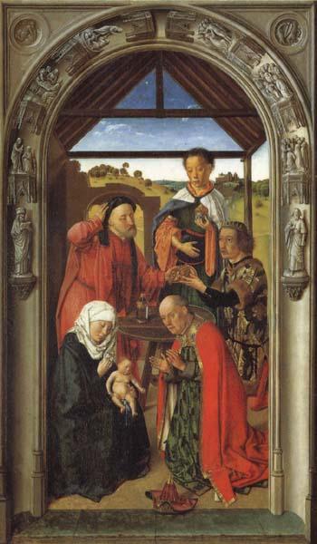 Dieric Bouts The Annunciation,The Visitation,THe Adoration of theAngels,The Adoration of the Magi Sweden oil painting art